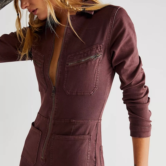 Free People Lennox Jumpsuit Bitter Barks - Picture 3 of 3